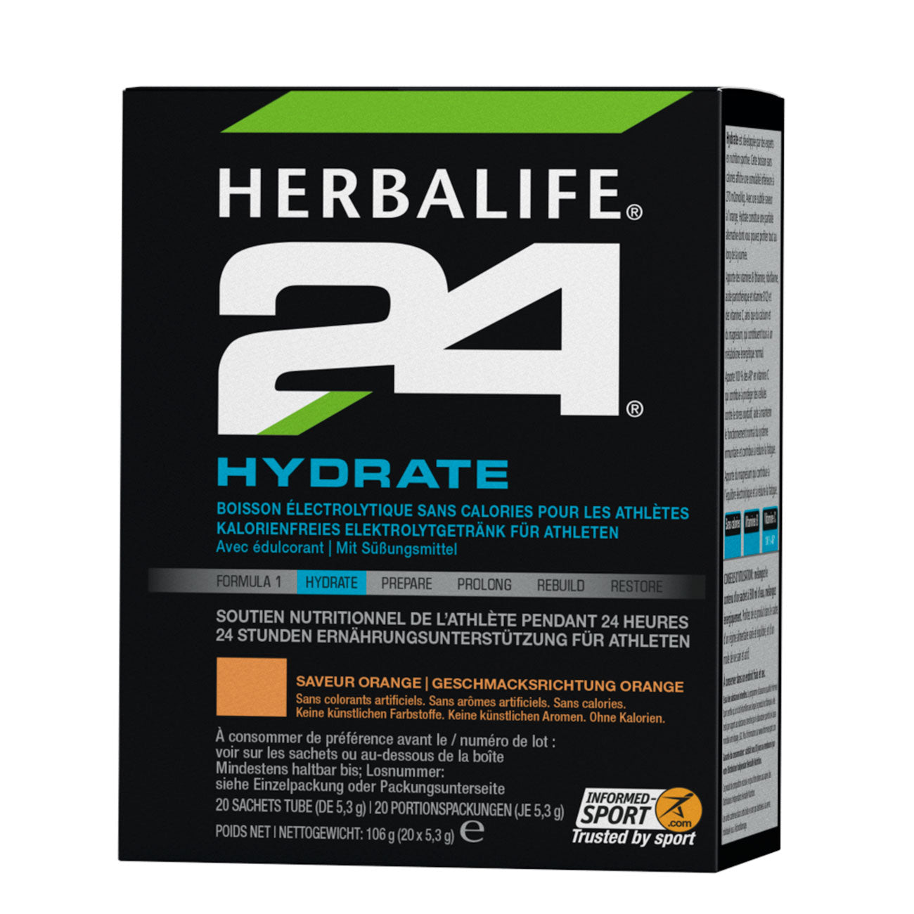 H24 Hydrate Electrolyt-Getränk Orangengeschmack 20 Portionen