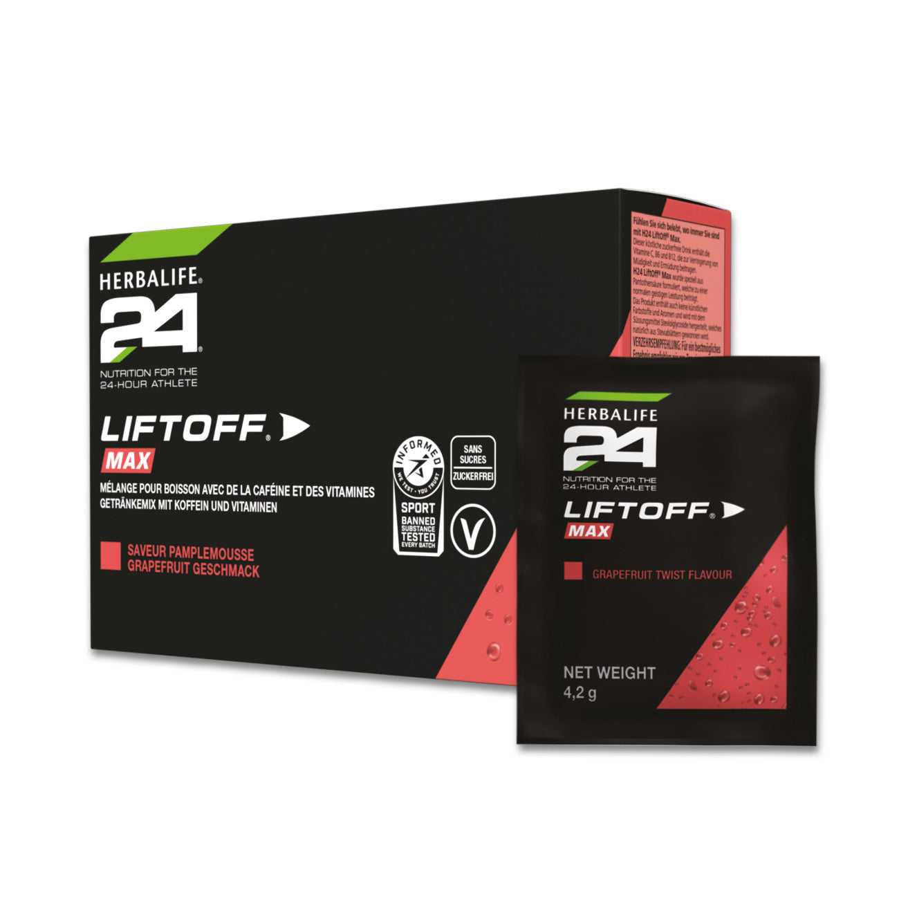 Herbalife24® LiftOff® Max Grapefruit Geschmack 10 Portionspackungen