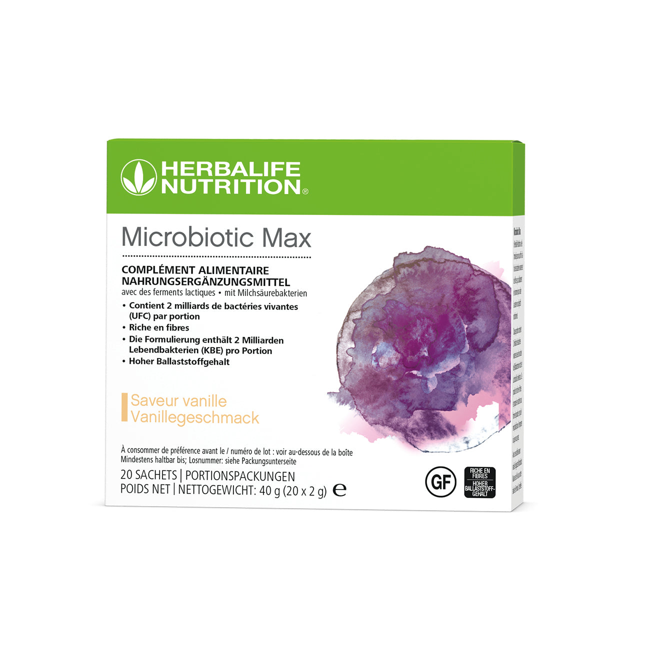 Microbiotic Max Vanillegeschmack 20 Portionspackungen