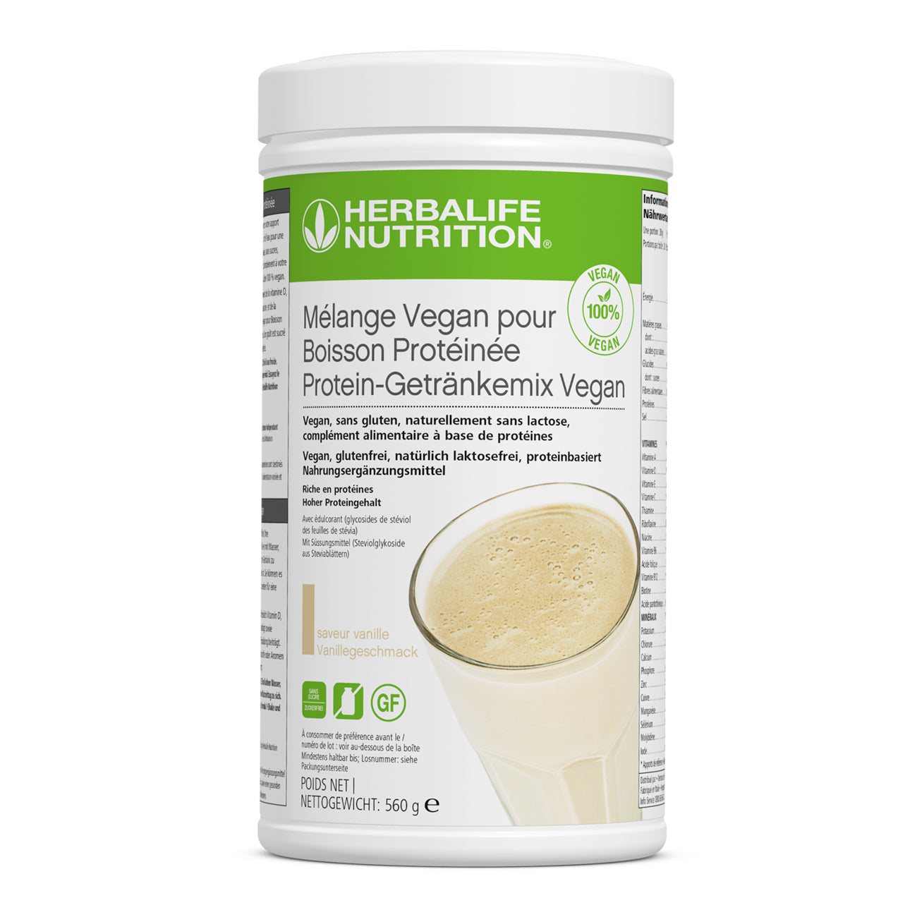 Protein-Getränkemix Vegan Vanillegeschmack 560 g